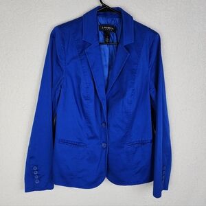 LANE BRYANT Royal Blue Cotton Blazer 16